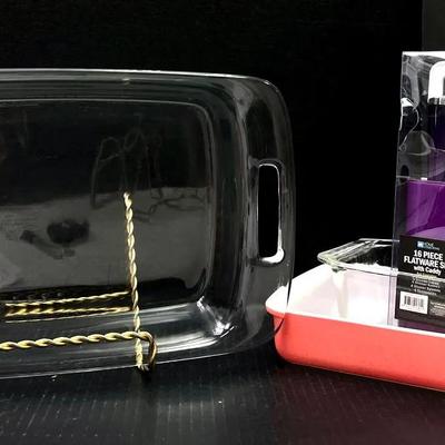 “Pyrex” Casserole Dishes & “Home Collections” Flatware