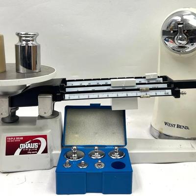 “Ohaus” Triple Beam Balance Scale & Weights
