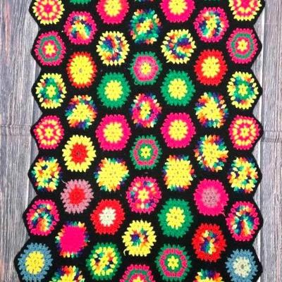 Granny Square Crocheted Blanket