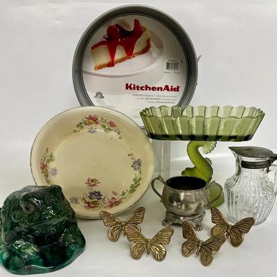 “Fostoria” Compote, Vintage “Homer Laughlin” Plate, and More