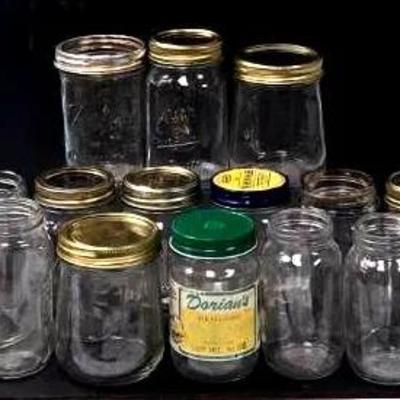 Large Selection of Jars "Kerr," "Ball," and More