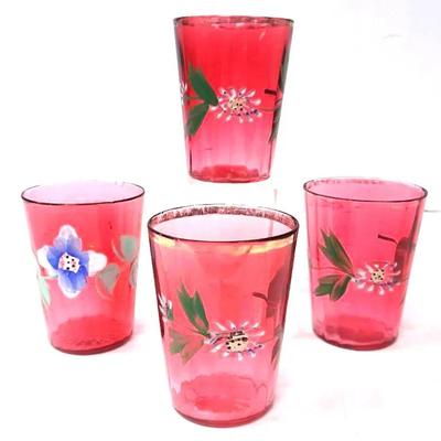 Cranberry Glass Tumblers