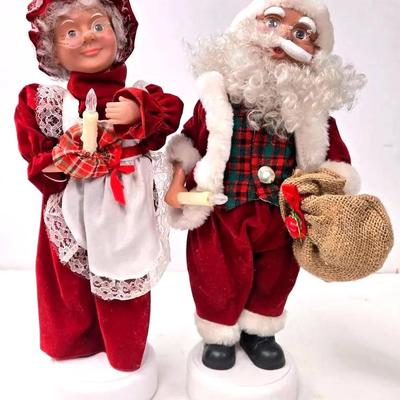 Vintage Mr. and Mrs. Claus Figurines 