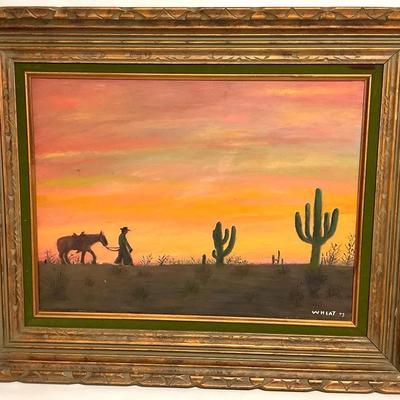 Landscape Cowboy Painting 