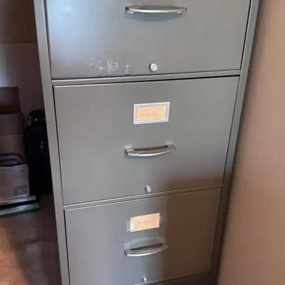 Set of Metal Filing Cabinets – 5-Drawer and 4-Drawer