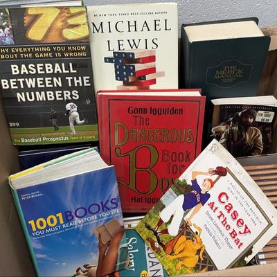 Mixed Book Library – Baseball Analytics, Michael Lewis, Merck Manual & Classics