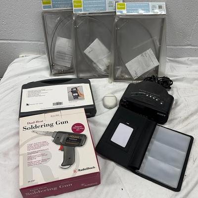 Home Hardware & Electronics Lot – Soldering Gun, Sony Clock