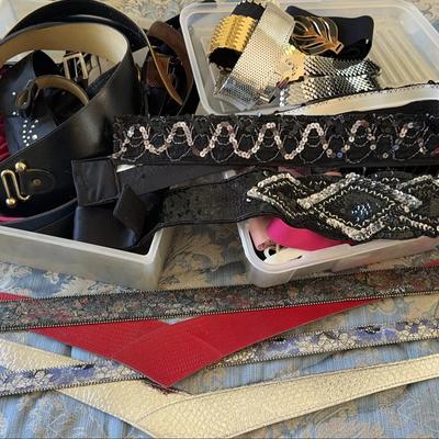 Vintage Eclectic Women’s Belts: Leather, Sequins, Metal