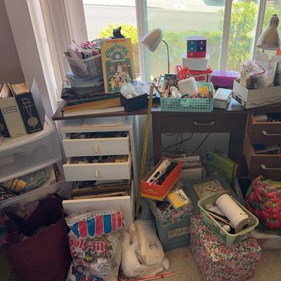 HUGE Mystery Crafts Lot: Sewing, Crochet, Patterns, Needlepoint, and MORE! 