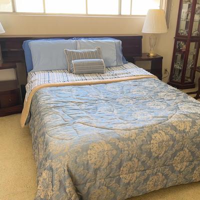 Mahogany Bed Set: Headboard, Nightstands, Frame