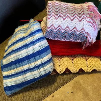 Retro-chic Hand Crotched Blankets