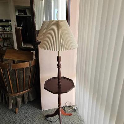 MCM Floor Lamp And Mirror 