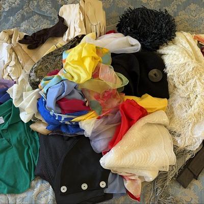 Huge Lot Vintage Women’s Accessories: Silk scarves, Crochet, Gloves & More 