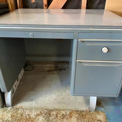 Vintage Metal Office Desk
