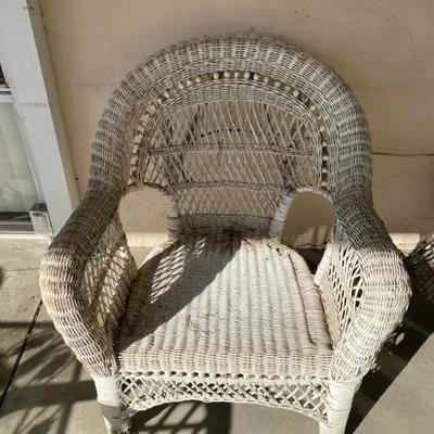 Large Wicker Patio Chair 