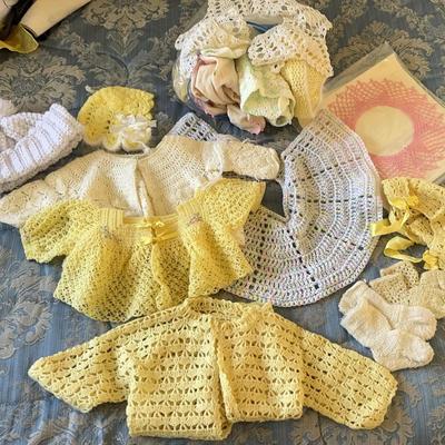 Vintage Handmade Crochet Baby / Doll Clothes 