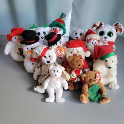 Christmas Themed Beanie Babies