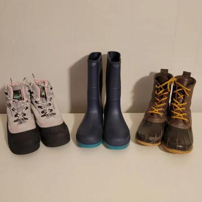 (3) Pair Of Boots Size 7 & 9