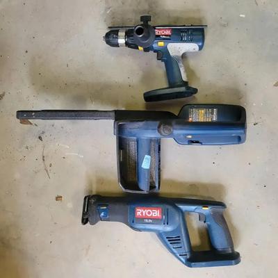 (3) 18v Cordless RYOBI Power Tools (no battery)