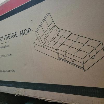 Beige Convertable Chair With Pillow (NEW)