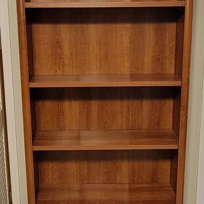Bookshelf with 3 Adjustable Shelves & 1 Stationary Shelf