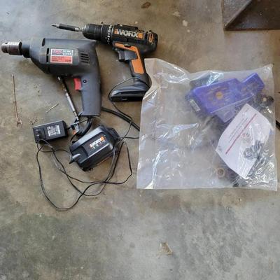 Skil Corded Drill, Worx Cordless Drill & Sand Blaster