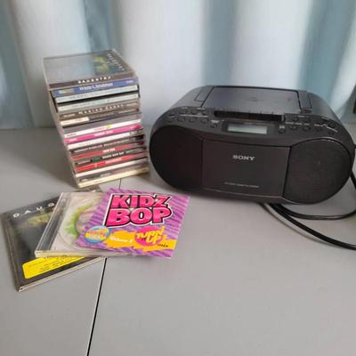 CD Player and assorted CDs
