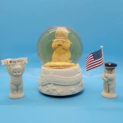 Snowbabies by Dept 56: Snow Globe-Now I Lay Me Down To Sleep, "To Protect You", "I Love Mom"