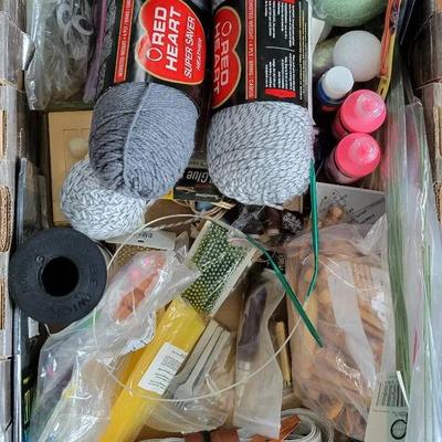 Leather Lacing Tools, Knitting, Painting And Asst Crafti G Supplies