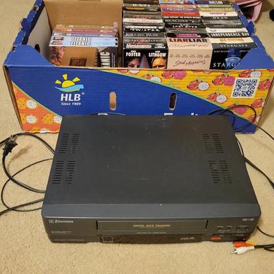 Emerson VCR & Assorted VHS Tapes