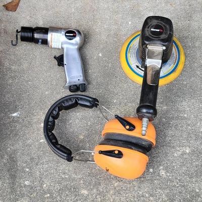 .(2) Powermate VX Air Tools: Air Hammer, Random Orbital Air Sander