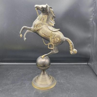 Etched Brass Dancing Horse