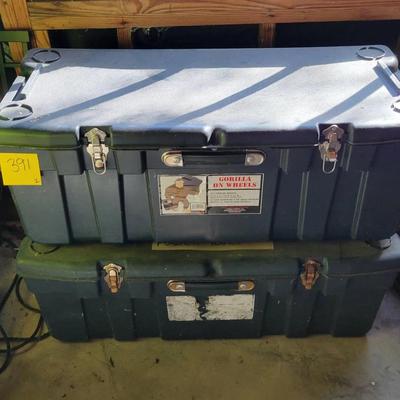 (2) Plastic Storage Containers