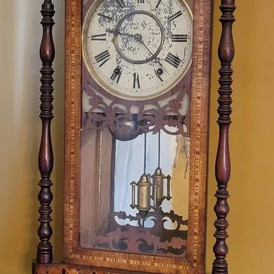 Antique Wall Clock w/Key