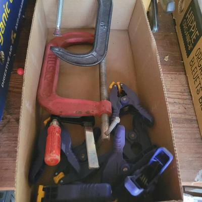 Box of assorted Clamps