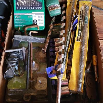 Box of Assorted Bits, Tips, Blades, Etc
