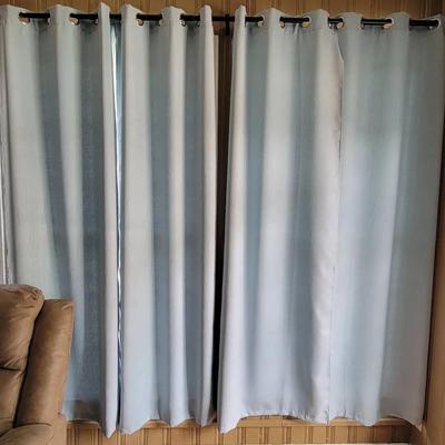 9 Pairs of Light Blue Curtain Panels