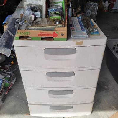 4-Drawer Plastic Storage-Contents included