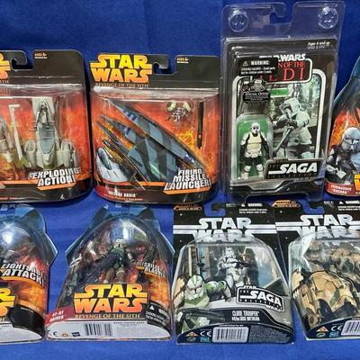 Star Wars Action Figures Darth Vader, Stass Allie, Vulture Droid, Commander Bagara, & More
