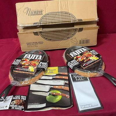 Artisan Table Cast Iron Fajita Skillets And Nuwave Grill