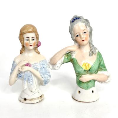 Small German Porcelain Half Dolls 
