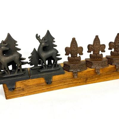 Cast Iron Stocking Hanger Lot 