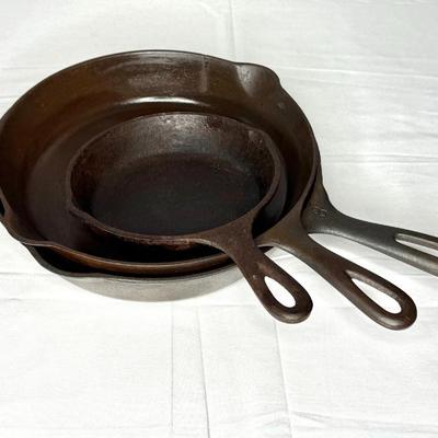 3 Cast Iron Pans Including Lodge 