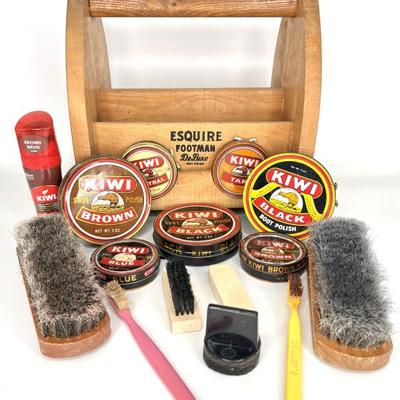 Vintage Shoe Shine Kit with Accessories 