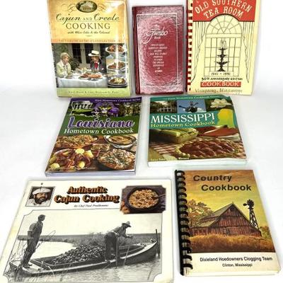 Southern Louisiana and Mississippi Cookbook Lot -Signed by Paul Prudhomme 