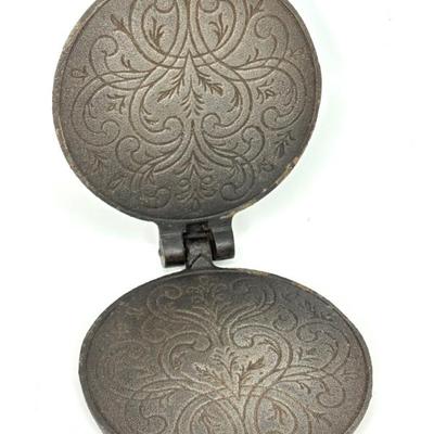 Vintage Cast Iron Pizzelle Cookie Krumcake Press 