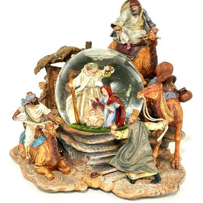 Bethlehem Beginnings Nativity Collection “Sacred Scene” Snow Globe and Music Box 