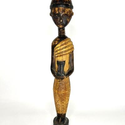 Hand Carved Wooden Ghana Statue 
