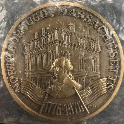 Northborough American Revolution Bicentennial Medallion — Tea Party