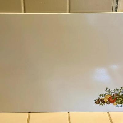 Corning Ware "Spice of Life" glass cutting board/Counter Saver La Sauge